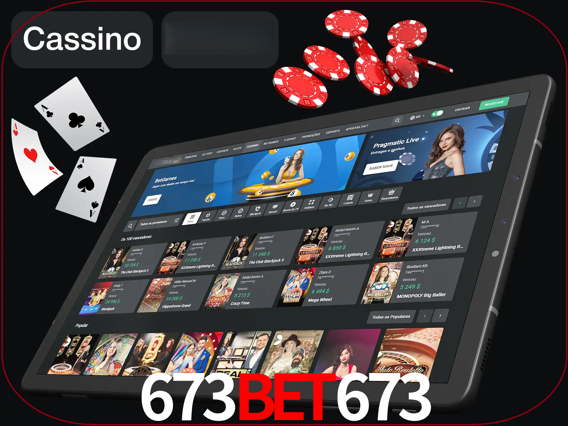 Jogue vários jogos de cassino em nosso cassino.